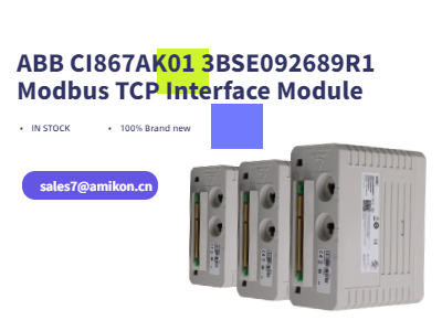 ABB CI867AK01 3BSE092689R1 | Modbus TCP Arayüz Modülü