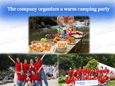 Şirket sıcak bir kamp partisi düzenledi.